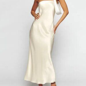 Reformation Joana Silk Dress - Small Petite